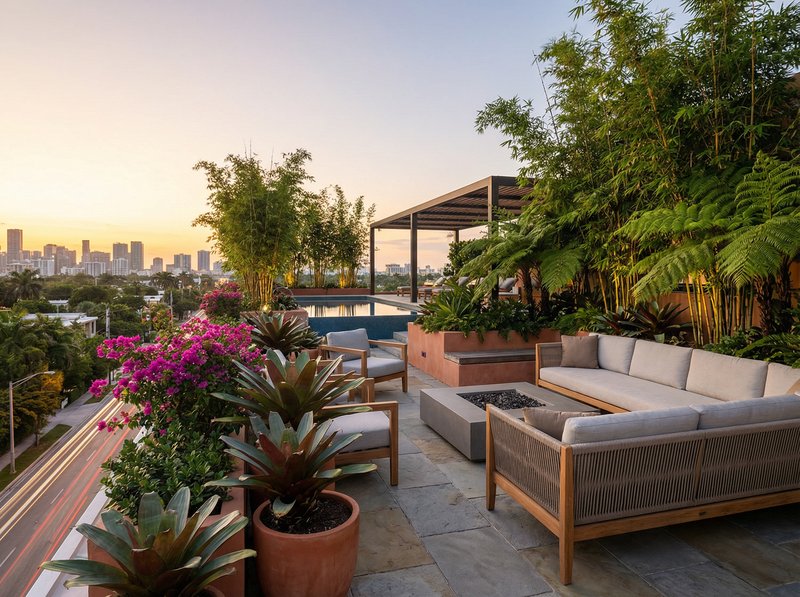 黄色仓库屋顶花园视频